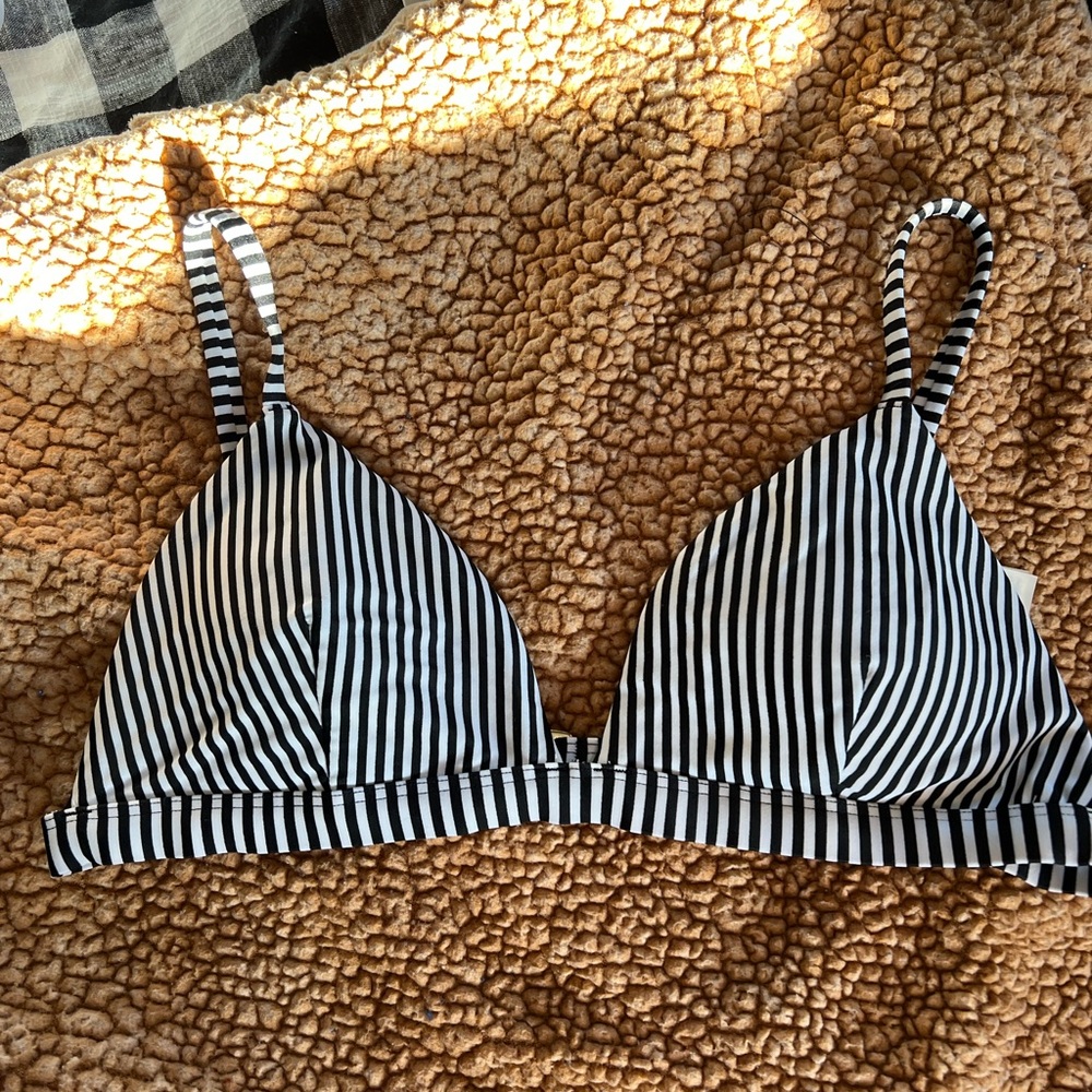 Striped Black and White Bralette